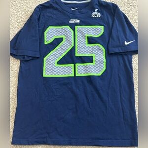 Super Bowl XLIX Seattle Seakhawks Nike Shirt #25 Richard Sherman Size XL